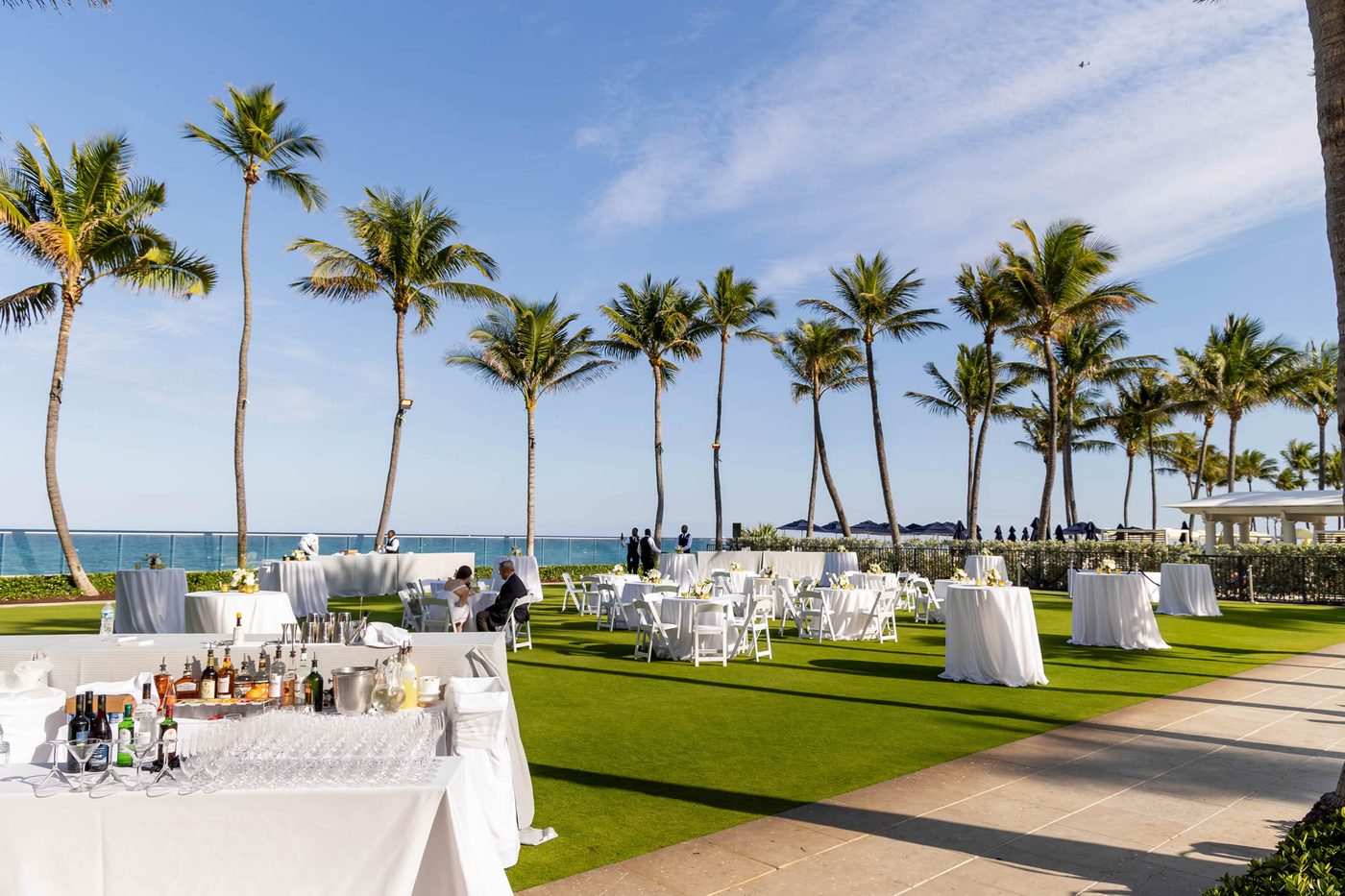Guests gathered on the Ocean Lawn at The Breakers for the tribute